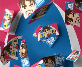 一只奶爸 融合卡通設計與母嬰用品的軟件開發品牌形象